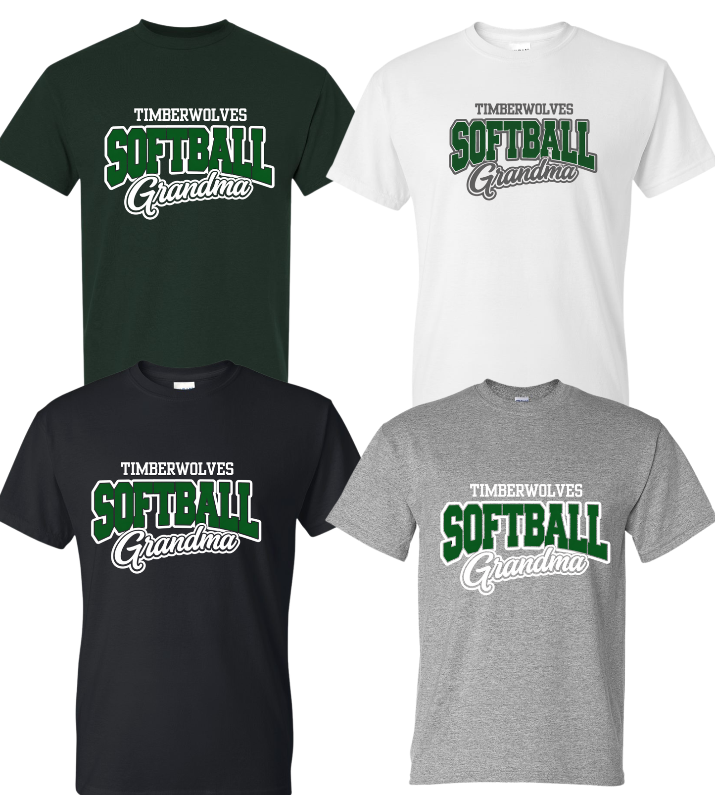 Midland Timberwolves Softball Grandma Short Sleeve T-Shirt