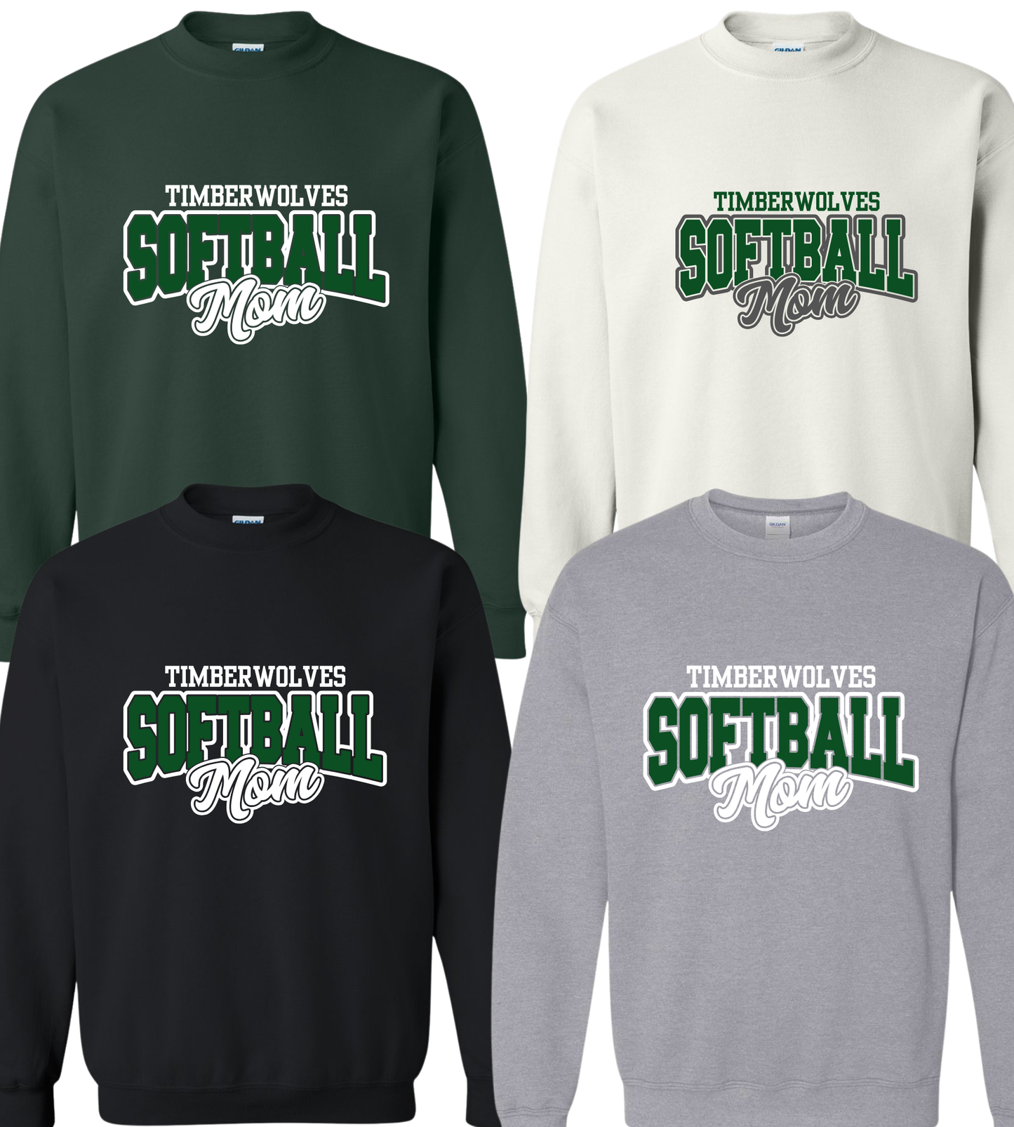 Midland Timberwolves Softball Mom Crewneck