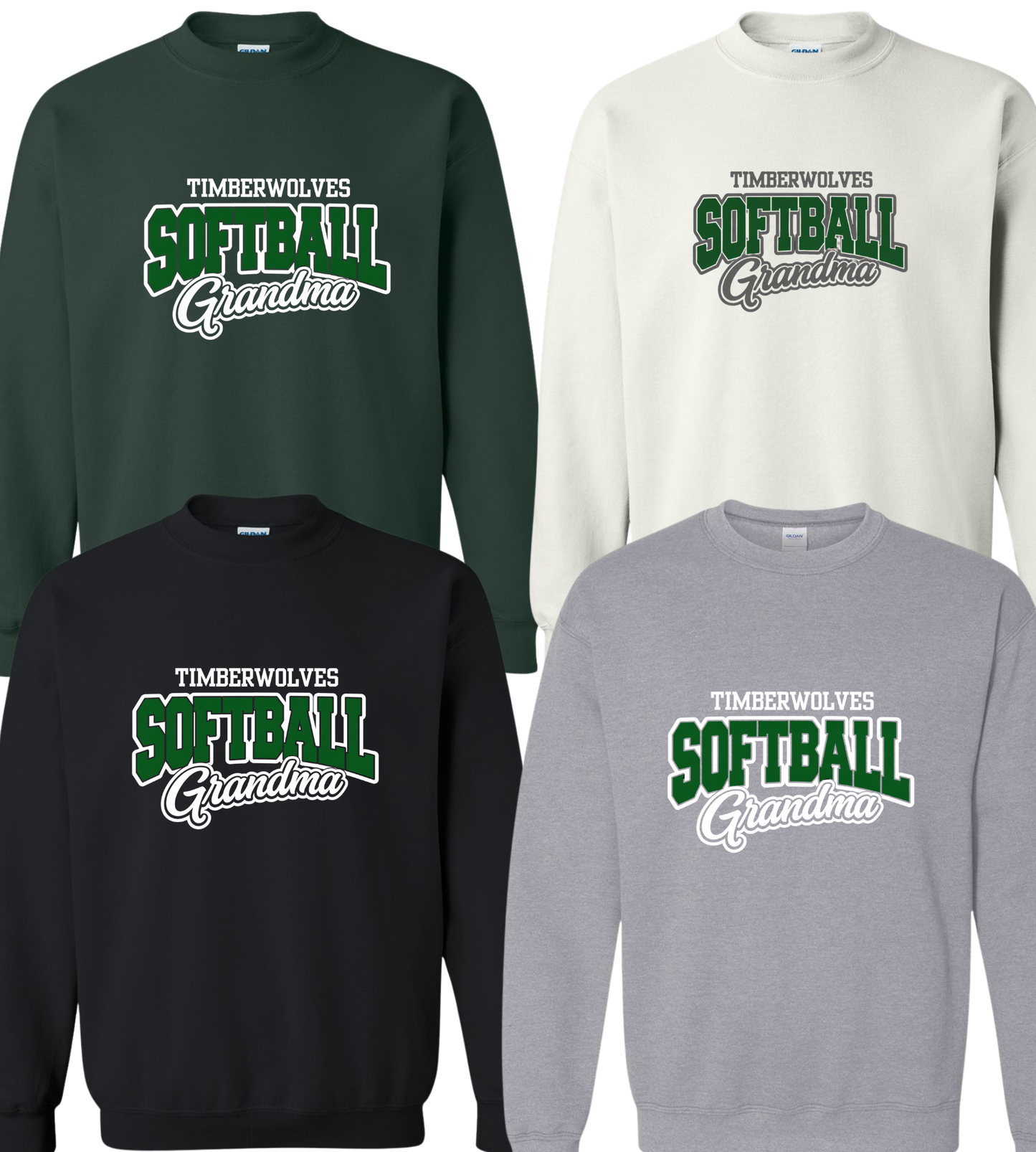 Midland Timberwolves Softball Grandma Crewneck