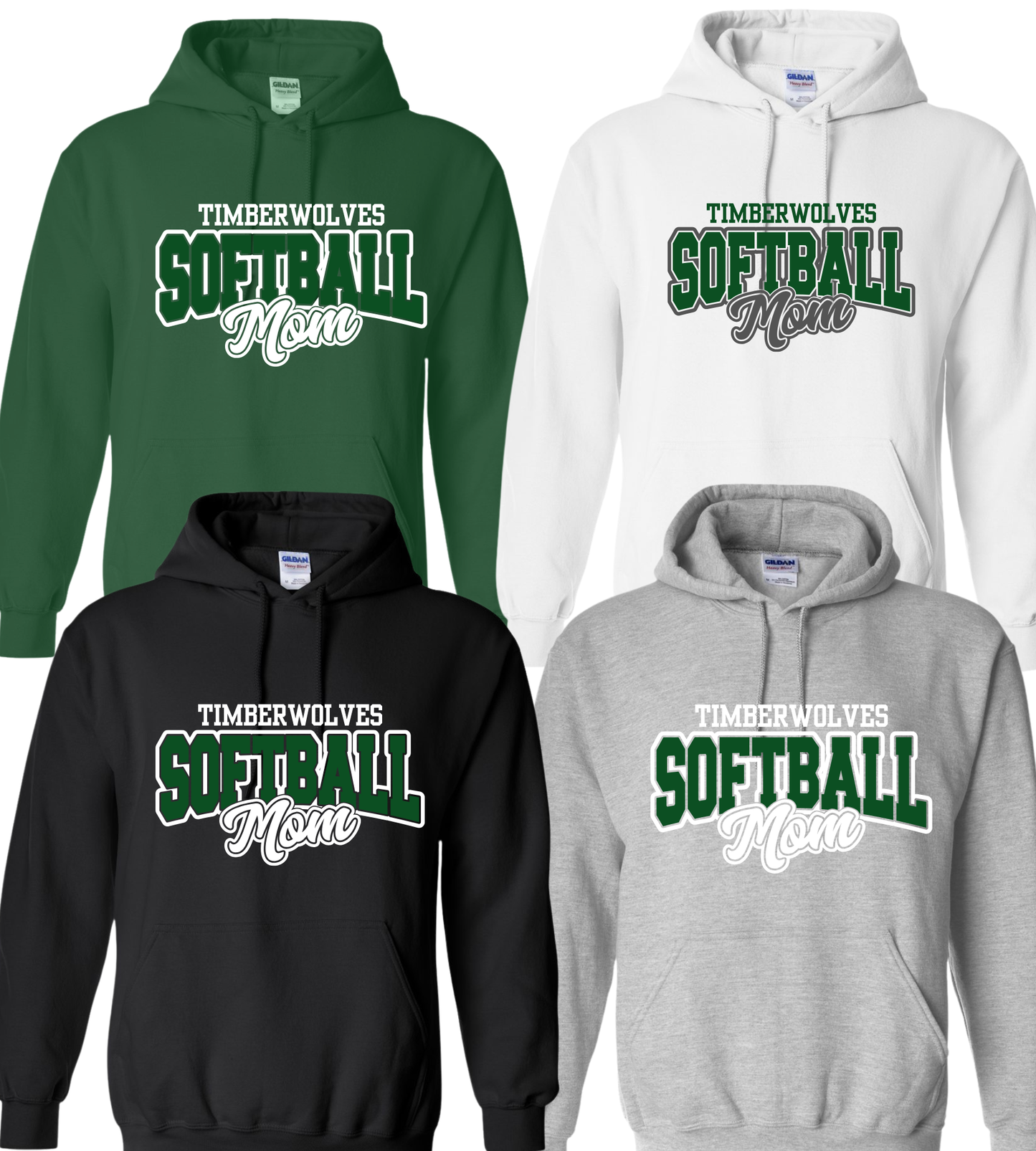 Midland Timberwolves Softball Mom Hoodie