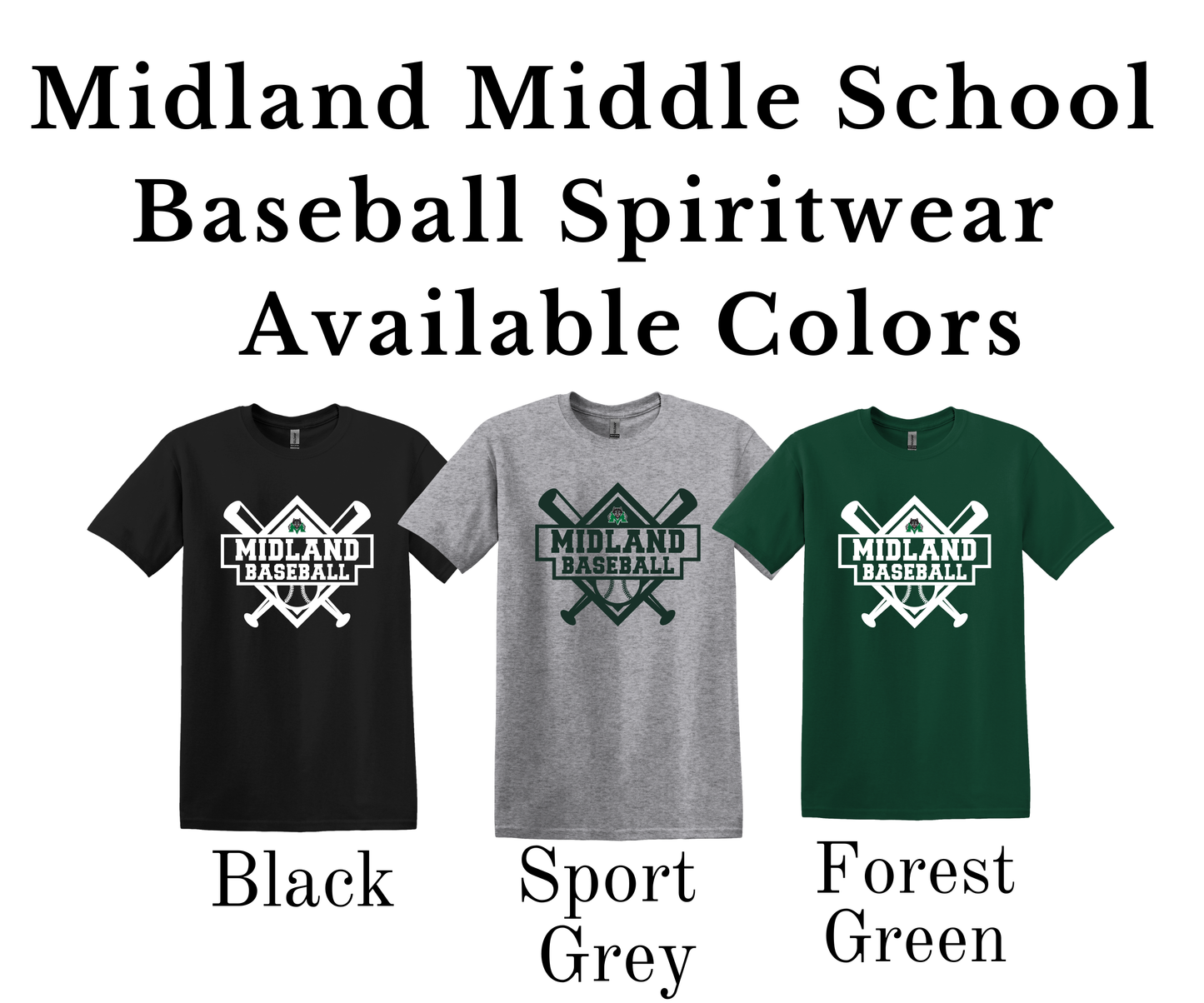 Midland Middle School Baseball Pocket Crewneck