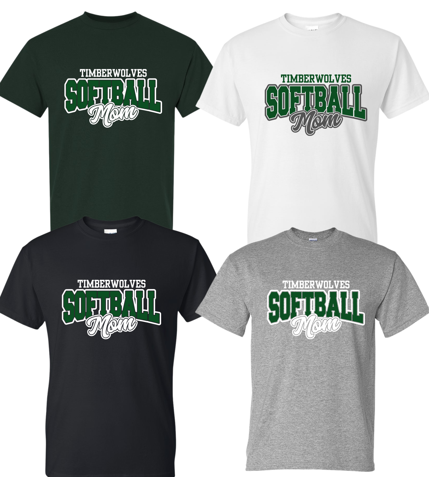 Midland Timberwolves Softball Mom Short Sleeve T-Shirt