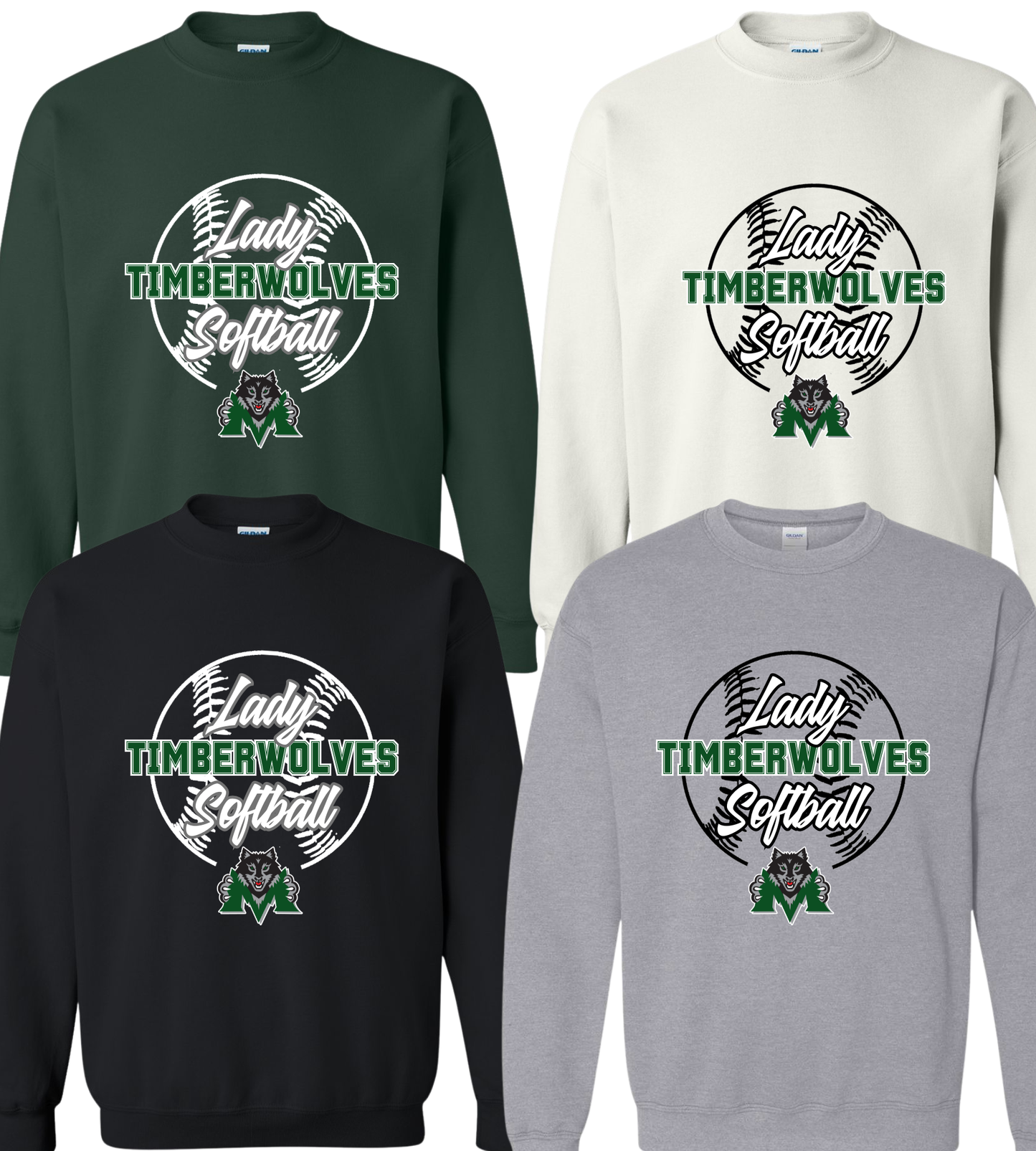 Midland Timberwolves Softball Crewneck Style 2