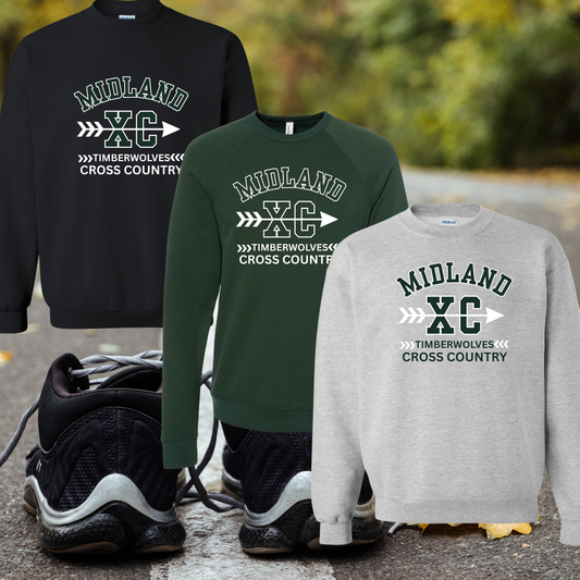 Midland Middle School Cross Country Crewneck Sweatshirt