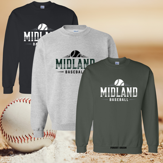 Midland Middle School Baseball Crewneck