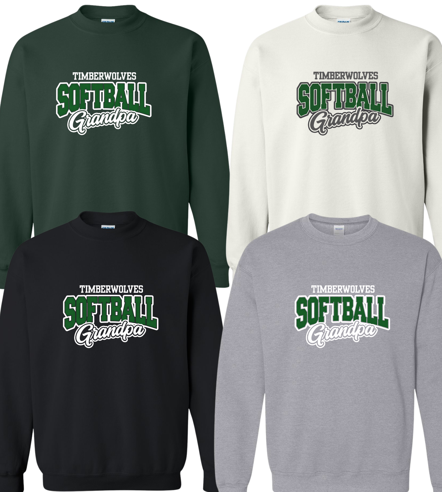 Midland Timberwolves Softball Grandpa Crewneck