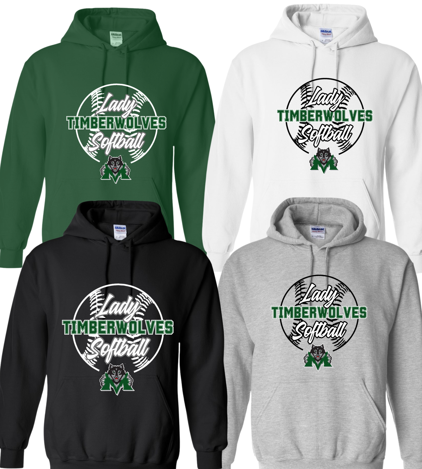 Midland Timberwolves Softball Hoodie Style 2