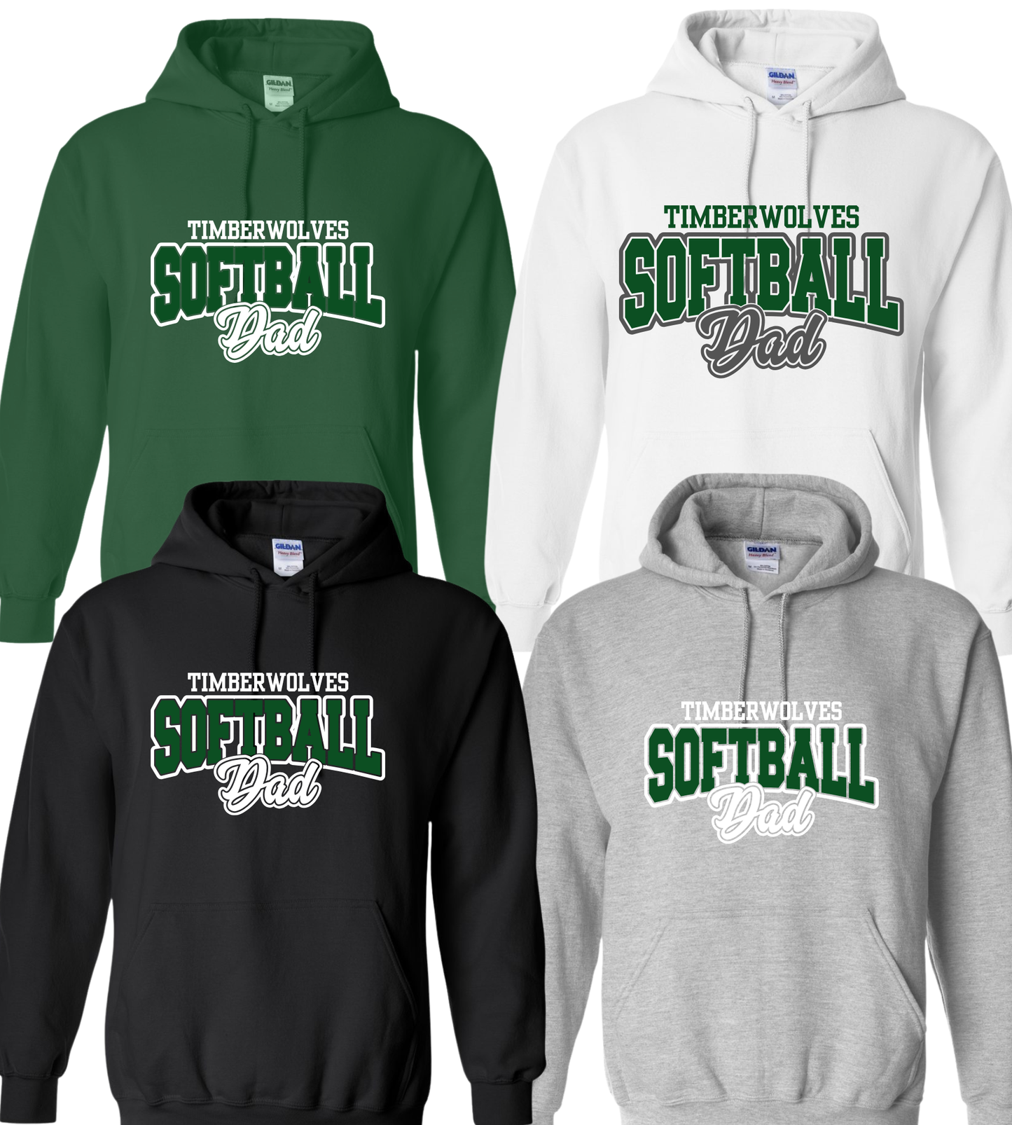 Midland Timberwolves Softball Dad Hoodie