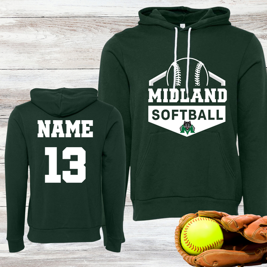 Midland Middle School Softball Hoodie
