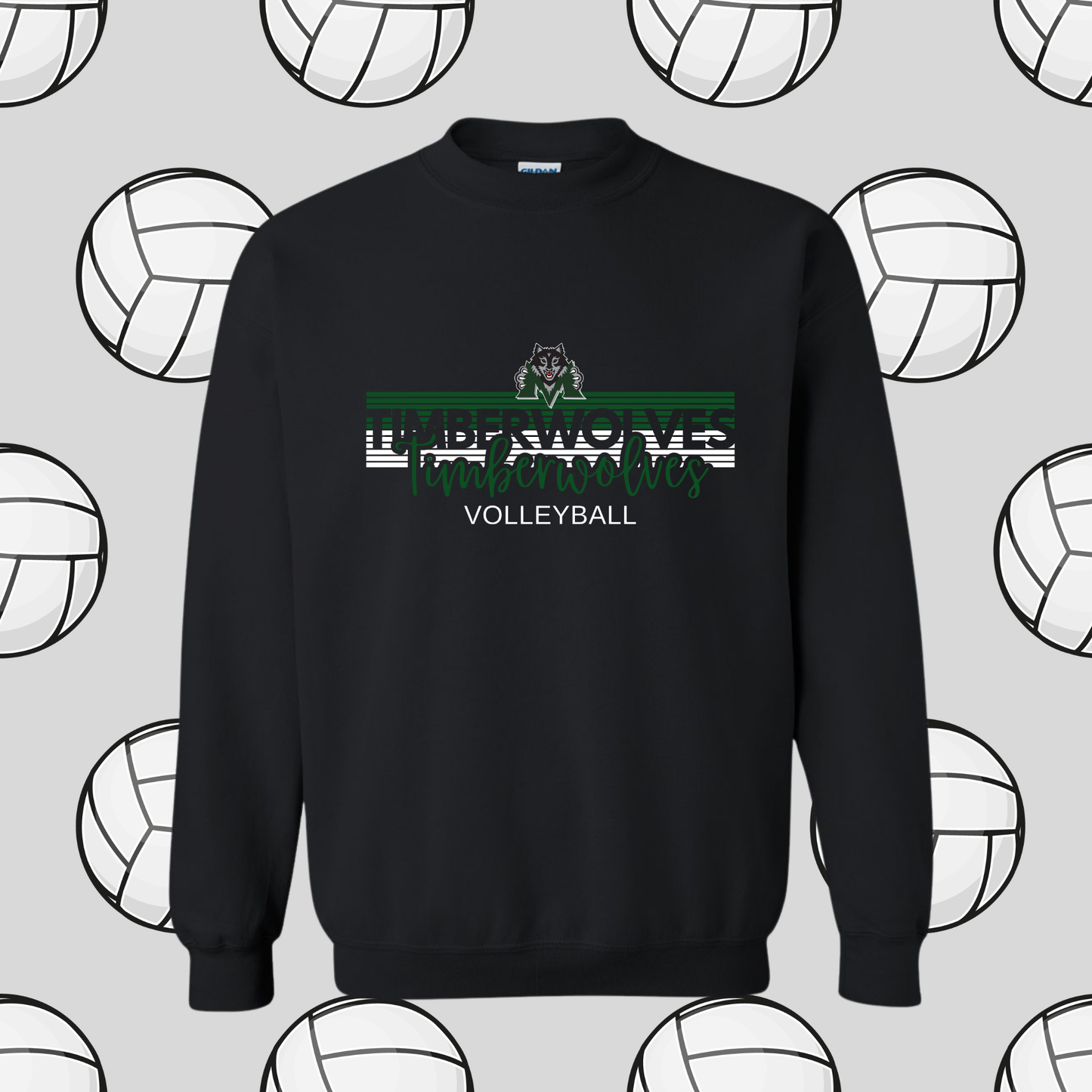 Midland Timberwolves Volleyball Crewneck Sweatshirt