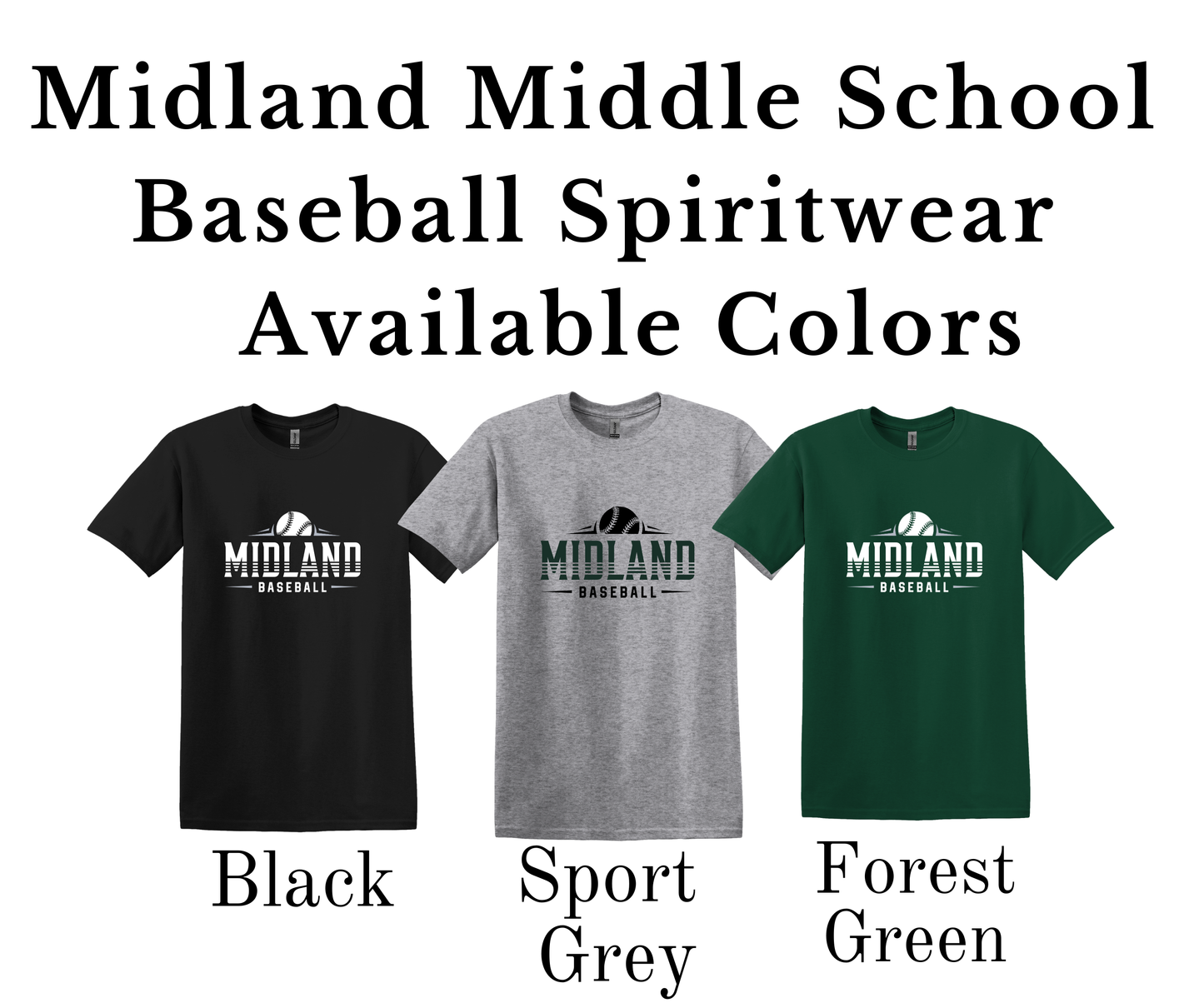 Midland Middle School Baseball Crewneck