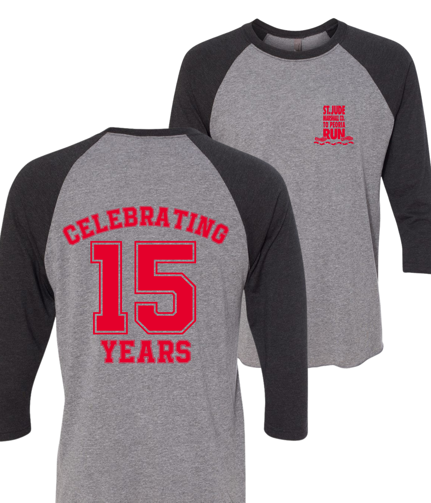 2025 St Jude Run 3/4 Sleeve Baseball Shirt