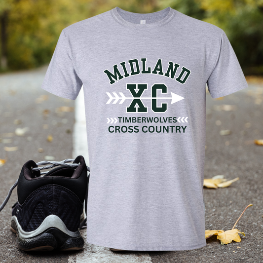 Tall Midland Middle School Cross Country T-Shirt